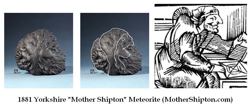 Eerie Mother Shipton Image in 1881 Yorkshire Meteorite